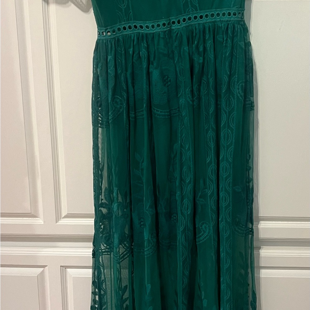 Elegant Green Lace Dress